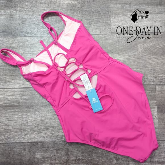 Cupshe Lace Up Nack One Piece Swimsuit Size M - Picture 7 of 7